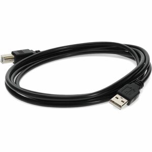 AddOn 5-Pack of 10ft USB 2.0 (A) Male to USB 2.0 (B) Male Black Cables