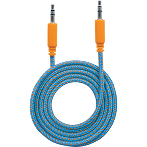 Manhattan 3.5mm Stereo Male to Male, Blue/Orange, 1.8 m (6 ft.)