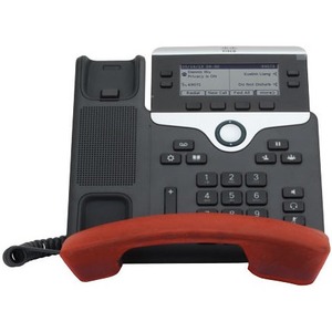 zCover gloveOne® HealthCare Grade Silicone Desktop Phone Handset Cover for Cisco Unified IP Phone 7841G/7821G, RED