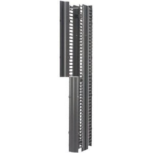 B-Line RCM+ Vertical Cable Manager, Dual Sided High Density, 6"W X 84"H, Flat Black