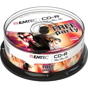 CD-R EMTEC Classic 700 Mo ( 80 min ) 52x Spindle de 25 - ECOC802552CB
