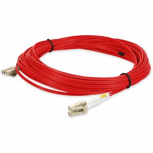 AddOn 2m LC to LC Red OM2 Duplex OFNR (Riser-Rated) Fiber Patch Cable