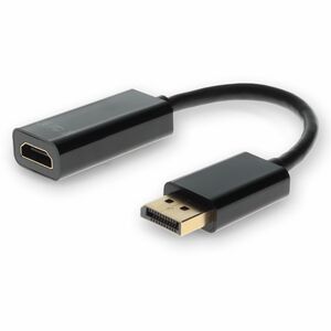 HP BP937AA Compatible DisplayPort 1.2 Male to HDMI 1.3 Female Black Adapter Which Requires DP++ For Resolution Up to 2560x1600 (WQXGA)