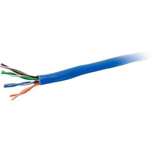 C2G 500ft Cat6 Bulk Ethernet Network Cable-Solid UTP-Riser CMR Blue TAA