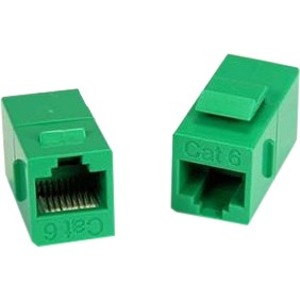 Unirise Cat6 RJ45 Keystone In-line Coupler, Green