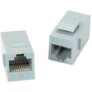 Unirise Cat6 RJ45 Keystone In-line Coupler, Gray