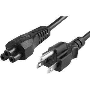 Unirise Notebook Power Cord 5/15P-C5, SJT, 125V, 10Amp, Black Jacket 6 feet