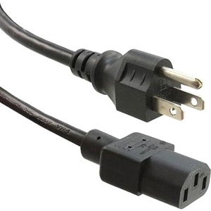 Unirise Power cord C13-5/15P SJT, 125V, 15amp Black jacket 8ft