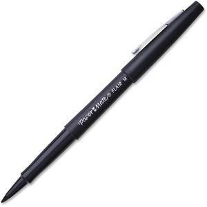 Paper Mate Flair Felt Tip Marker Pen, Black Ink - 36 Pack