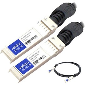 AddOn Cisco SFP-H10GB-CU5M to HP JG081C Compatible 10GBase-CU SFP+ to SFP+ Direct Attach Cable (Passive Twinax, 5m, TAA)