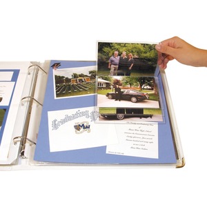 C-Line Products Memory Book Scrapbook Flip Pocket, Clear, 6/PK