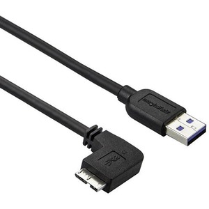 StarTech.com 2m 6 ft Slim Micro USB 3.0 Cable - M/M - USB 3.0 A to Left-Angle Micro USB - USB 3.1 Gen 1 (5 Gbps)