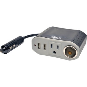 Tripp Lite by Eaton 100W PowerVerter Ultra-Compact Car Inverter with Outlet, 12V CLA Receptacle, and 2 USB Charging Ports