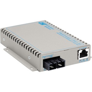 OmniConverter SE 10/100/1000 PoE+ Fast Ethernet Fiber Media Converter Switch RJ45 SC Single-Mode 30km