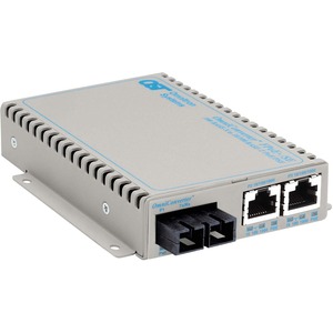 OmniConverter SE 10/100/1000 PoE+ Fast Ethernet Fiber Media Converter Switch RJ45 SC Single-Mode 30km