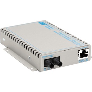 OmniConverter SE 10/100/1000 PoE+ Gigabit Ethernet Fiber Media Converter Switch RJ45 ST Multimode 550m