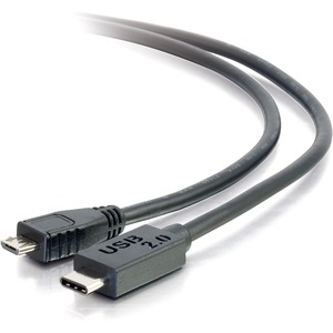 C2G 6ft USB C to USB Micro B Cable - USB C 2.0 to USB Micro B - M/M