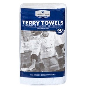Towel,Terry Cloth,14X17,60/Pk