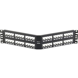 Panduit 48-Port Angled All Metal Patch Panel, 2 RU.