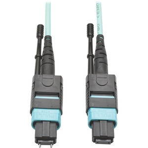 Tripp Lite 5M MTP/MTO Multimode Cable 12 Fiber 40 GbE OM3 Aqua M/F 16ft 16' 5 Meter