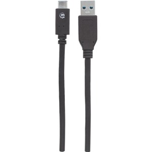 Manhattan SuperSpeed+ USB 3.1 Gen2 A Male to C Male Device Cable, 10 Gbps, 3 ft, Black