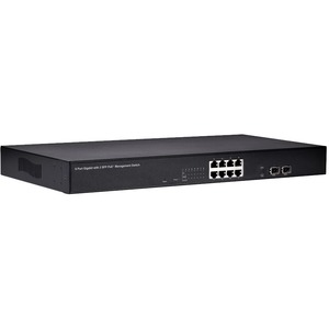 GeoVision GV-POE0811 8-Port Gigabit 802.3at Web Managed PoE Switch