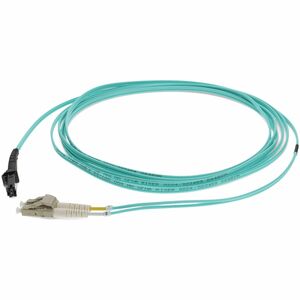 AddOn 5m LC (Male) to MT-RJ (Male) Aqua OM3 Duplex Fiber OFNR (Riser-Rated) Patch Cable