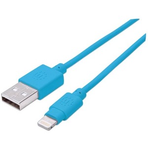 Manhattan iLynk Lightning Cable - MFi Certified - 3 ft - Blue