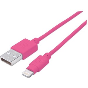 Manhattan iLynk Lightning Cable - MFi Certified - 3 ft - Pink