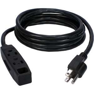 QVS 2-Pack 3-Outlet 3-Prong 15ft Power Extension Cord