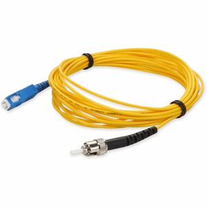 AddOn 10m ST (Male) to SC (Male) Yellow OS2 Simplex Fiber OFNR (Riser-Rated) Patch Cable