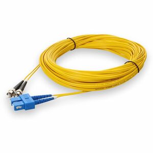 AddOn 30m SC (Male) to ST (Male) Yellow OS2 Duplex Fiber OFNR (Riser-Rated) Patch Cable