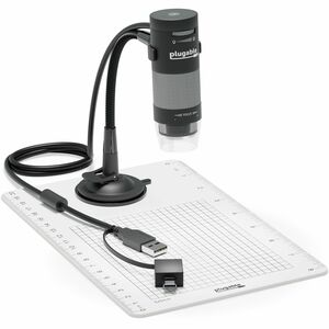 Plugable USB 2.0 Digital Microscope with Flexible Arm Observation Stand