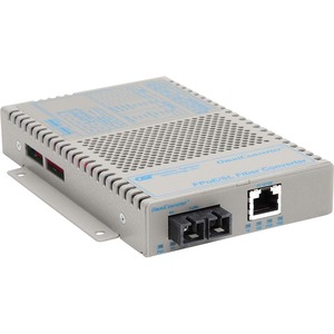 OmniConverter 10/100 PoE SL Ethernet Fiber Media Converter Switch RJ45 SC Single-Mode 30km