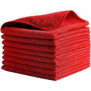 Light Microfibre Cloth, 12X12 , Red