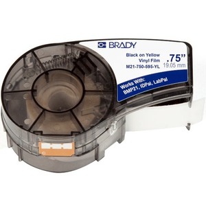 Brady Label Cartridge for BMP21 Series, ID PAL, LabPal Printers, Yellow