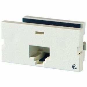 Ortronics Series II, One-port Clarity 6, T568A/B, 180 degree, Wiremold Ivory
