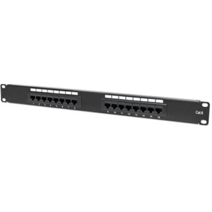 Intellinet Network Solutions 16-Port Rackmount Cat6 UTP 110/Krone Patch Panel, 1U