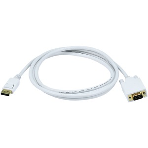 Monoprice 6ft 28AWG DisplayPort to VGA Cable - White