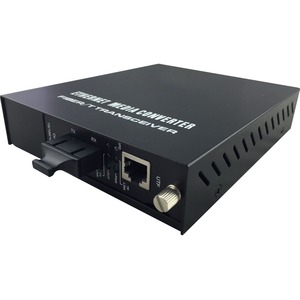 LevelOne RJ45 to SC Managed Gigabit Media Converter, Single-Mode Fiber, 20km