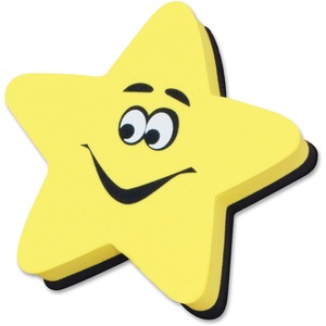 Yellow Star Magnetic Eraser, Yellow