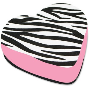 Zebra Heart Magnetic Eraser, Black/White