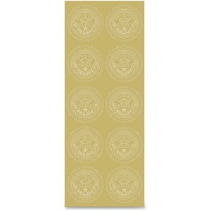 Geographics Gold Embossed Seals 2 Diameter For Certificate Note Card  Proposal Golden - Office Depot