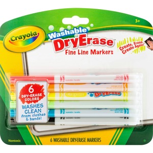 School Smart Washable Markers, Fineline Tip, Assorted Colors, Set