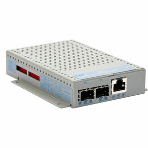 OmniConverter 10/100/1000 60W Hi-PoE Gigabit Ethernet Fiber Media Converter Switch RJ45 LC Single-Mode 12km