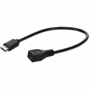 AddOn USB 3.1 (C) Male to Micro-USB 2.0 (B) Female Black Adapter