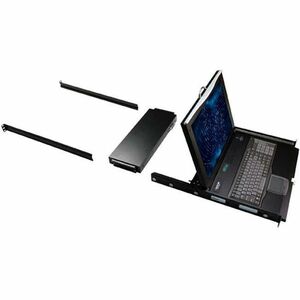 Black Box KVM Tray With Keyboard, Touchpad, And LCD Monitor