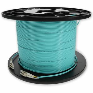 AddOn 100m LC (Male) to LC (Male) Aqua OM3 Duplex Fiber OFNR (Riser-Rated) Patch Cable