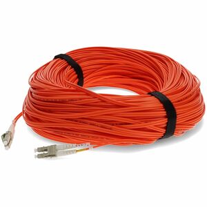 AddOn 100m LC (Male) to LC (Male) Orange OM1 Duplex Fiber OFNR (Riser-Rated) Patch Cable