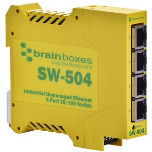 Brainboxes SW-504 Industrial Unmanaged Ethernet Switch 4 Ports